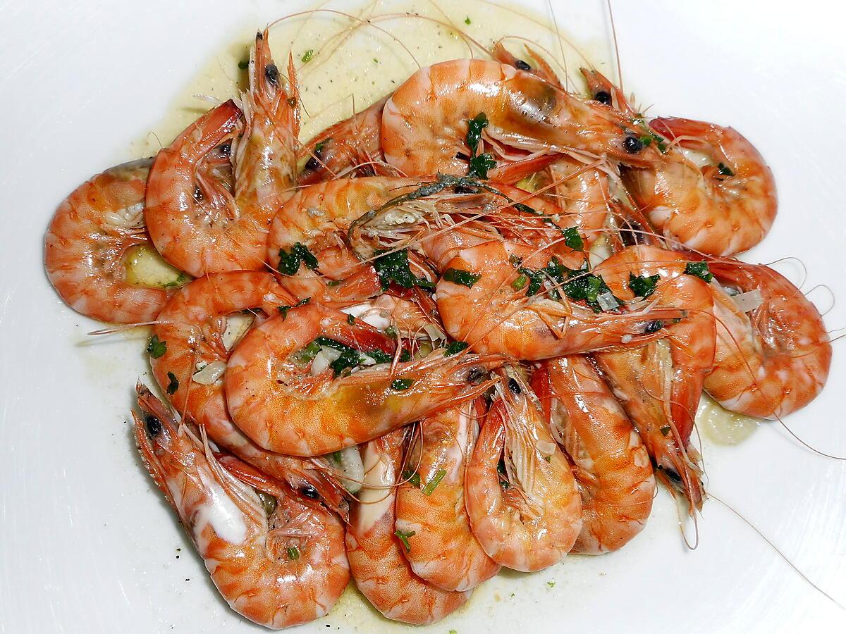 recette FRICASSEE DE CREVETTES FRAICHES