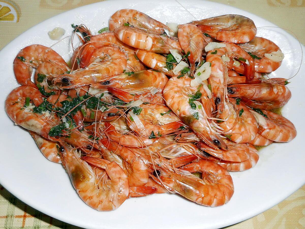 recette FRICASSEE DE CREVETTES FRAICHES