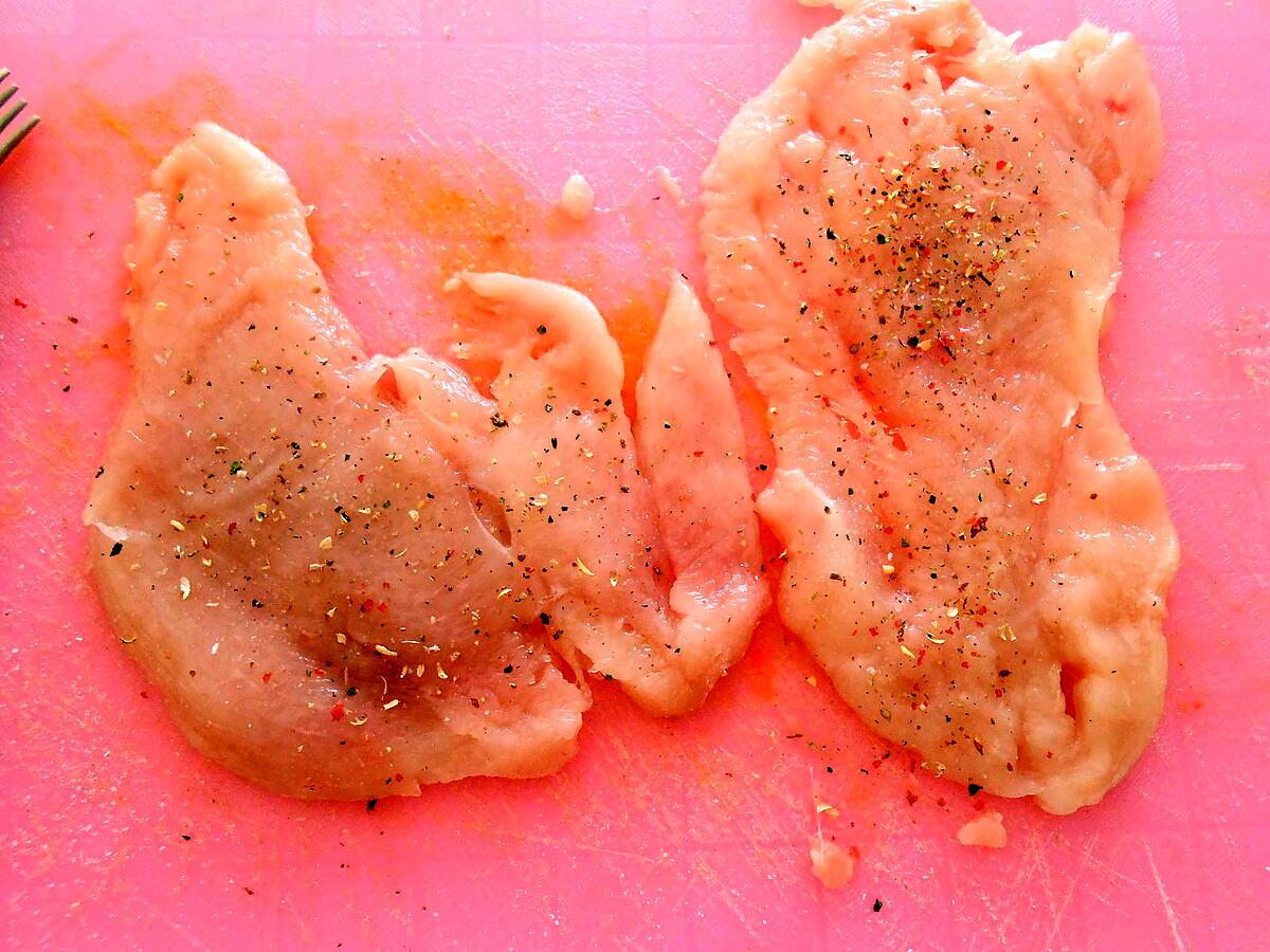 recette ESCALOPES DE POULET PANEES AU CELERI BRANCHES