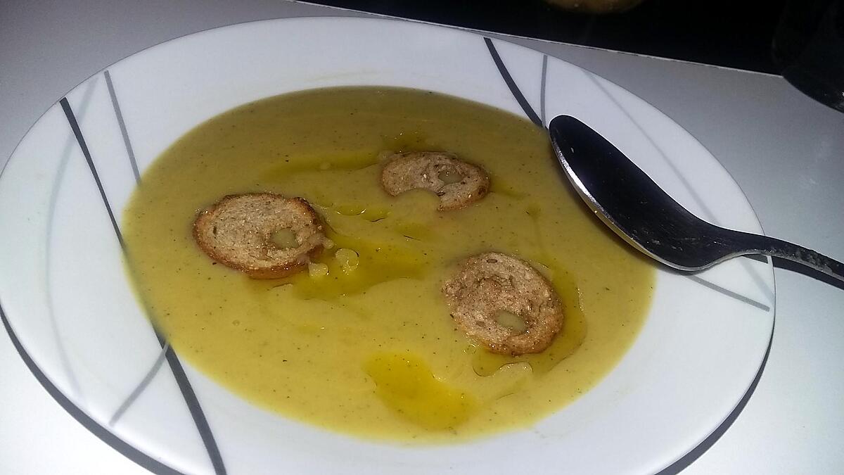 recette Velouté de potiron,courgettes, carotte, parmesan