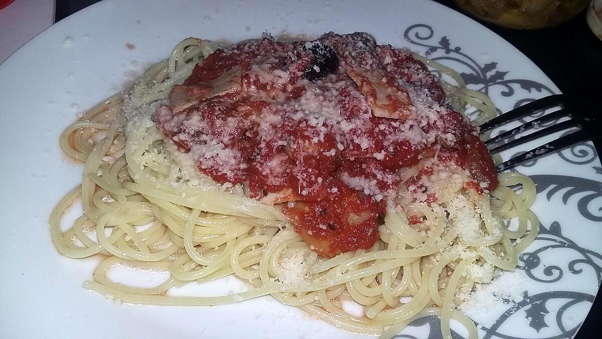 recette Spaghettis a la reine