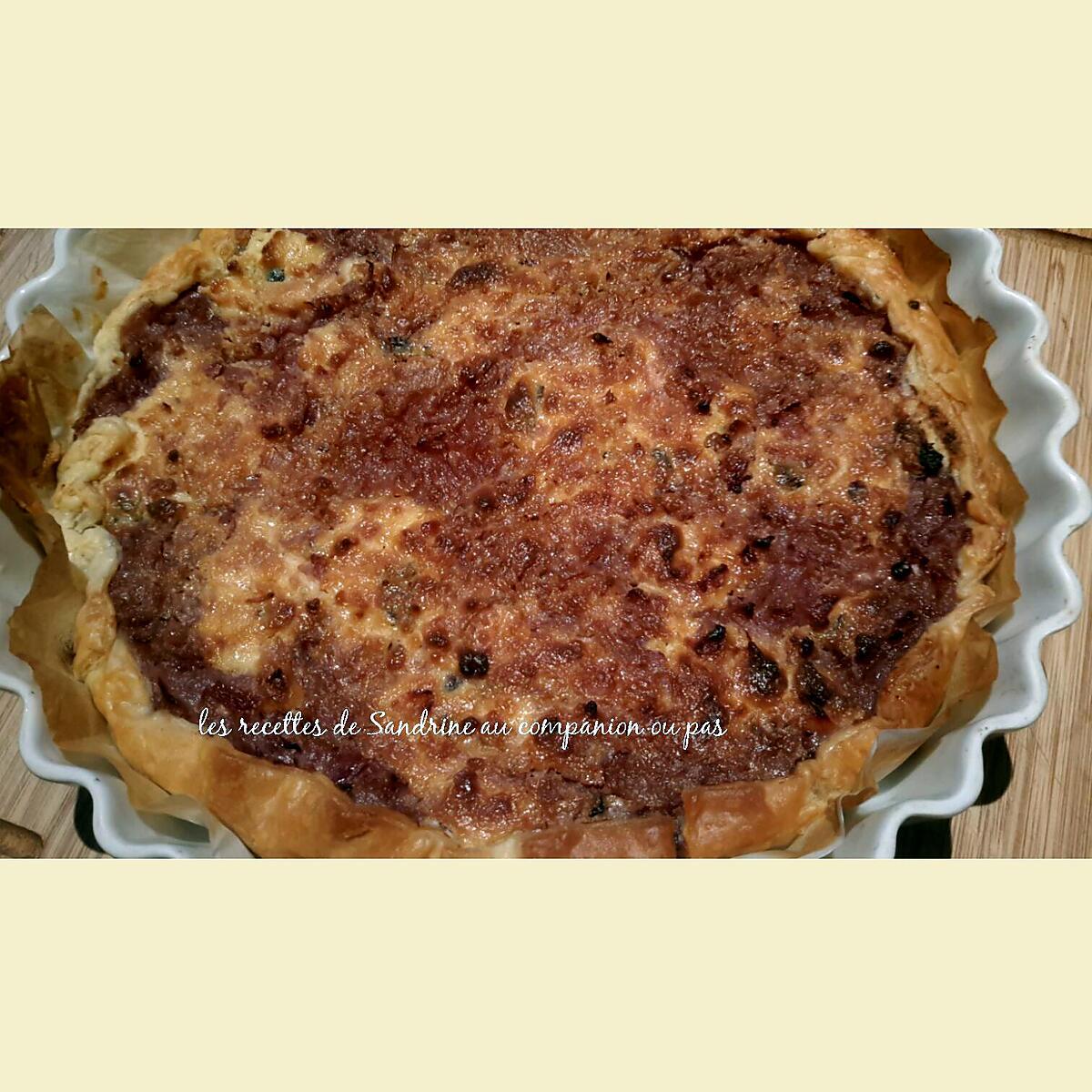 recette Tarte aux 2 oignons et boursin aux figues