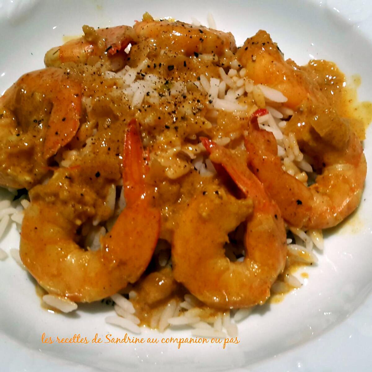 recette Curry de crevettes (au companion, autres robots ou sans)