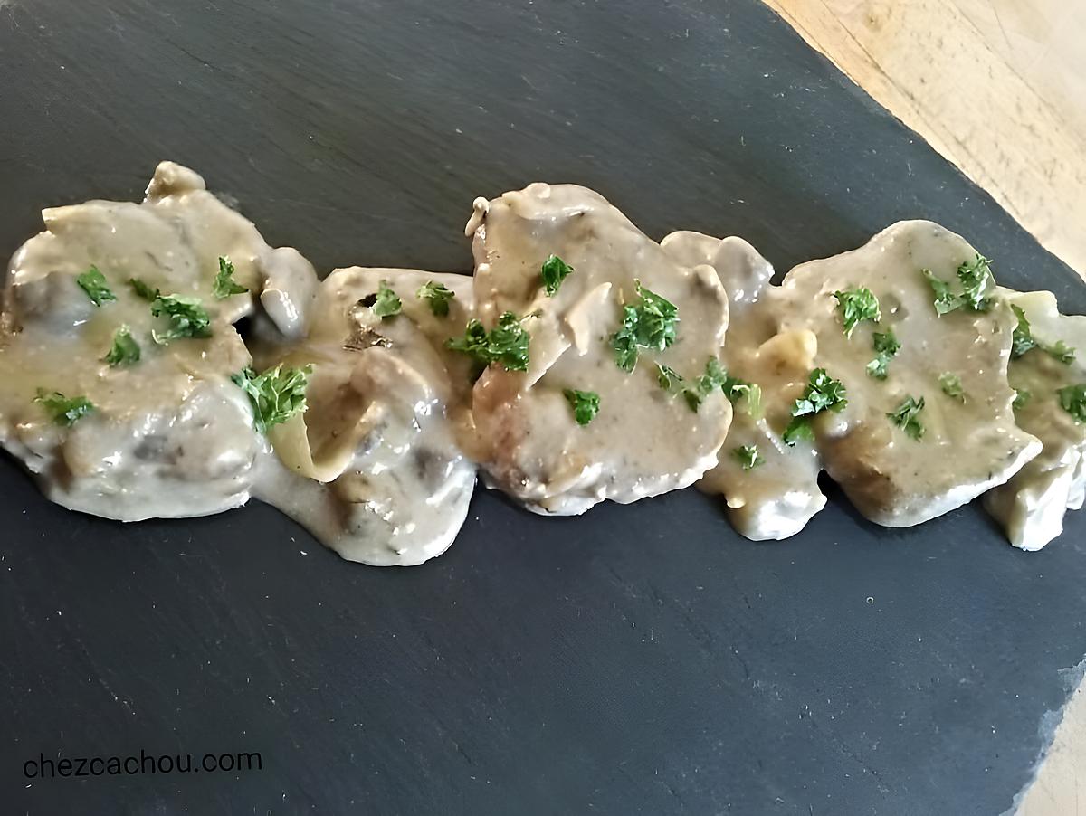 recette Filet mignon crème et champignons