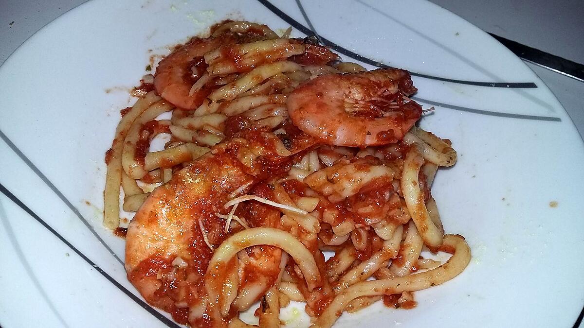 recette Spaghettis aux crevettes