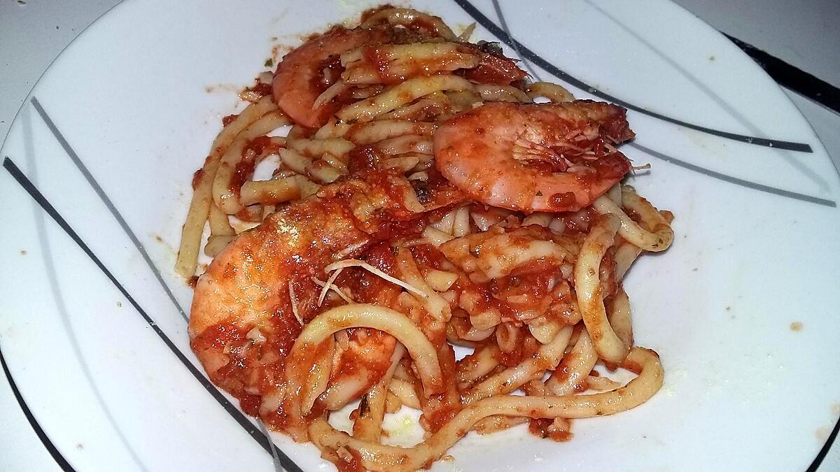 recette Spaghettis aux crevettes