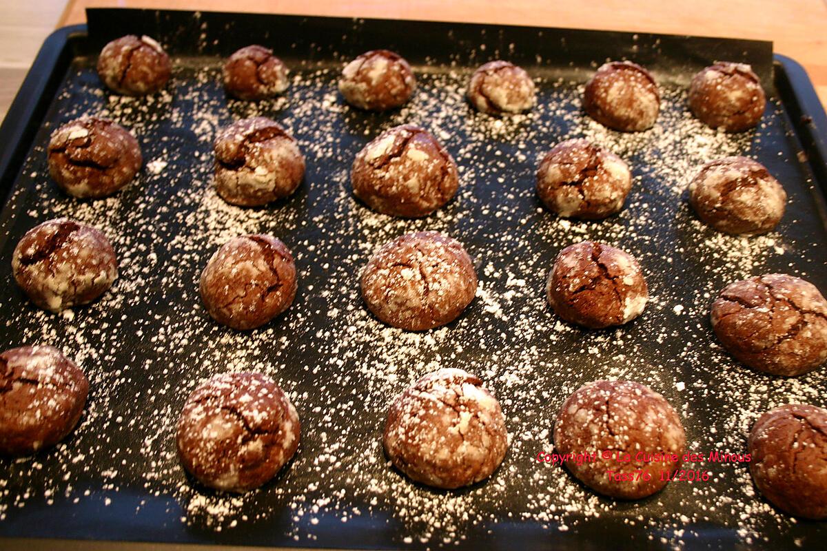 recette Crinkles au Chocolat Noir