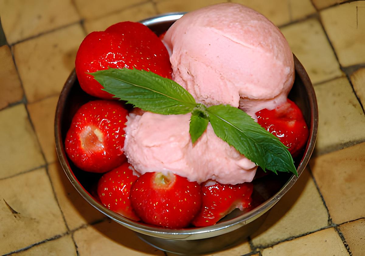 recette Glace à la fraise