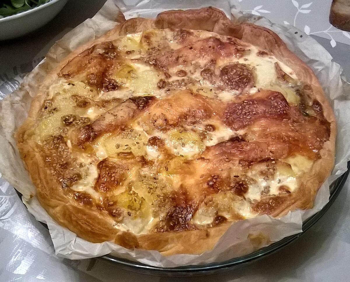 recette tarte forestière au reblochon  fermier