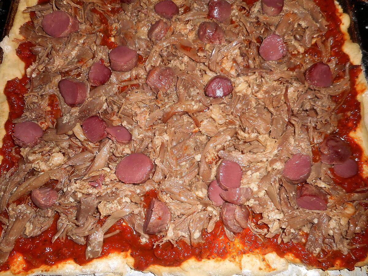 recette Pizza au confit de canard