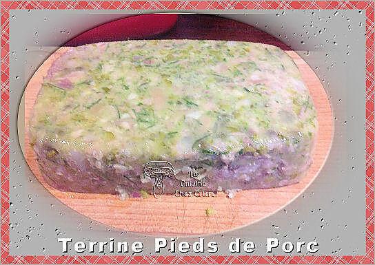 recette Terrine Pieds de Porc