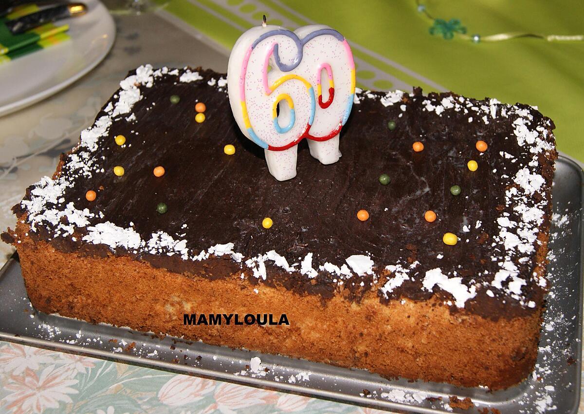 recette Gâteau moelleux de poires et ganache au chocolat noir