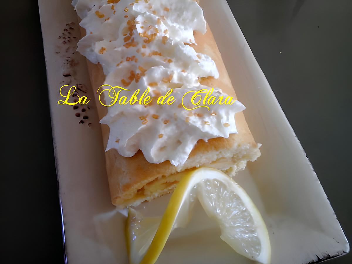 recette Biscuit roulé au lemon curd et sa chantilly