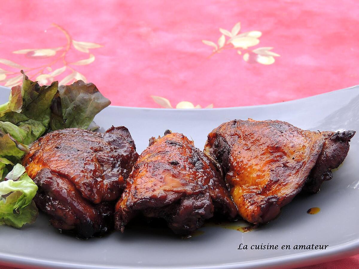 recette Hauts de poulet aux épices et miel