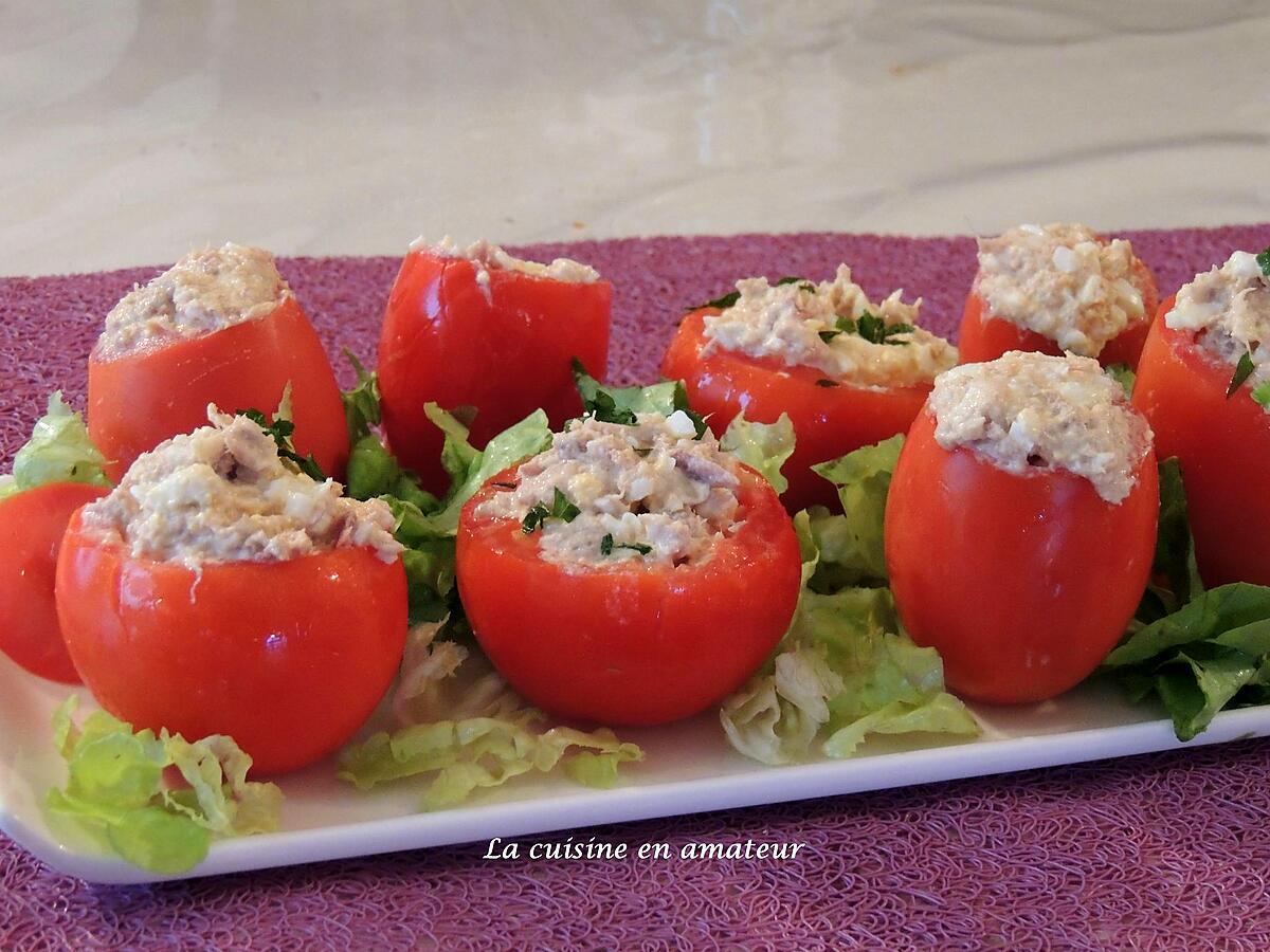 recette Tomates garnies thon et oeufs