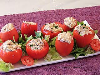 recette Tomates garnies thon et oeufs