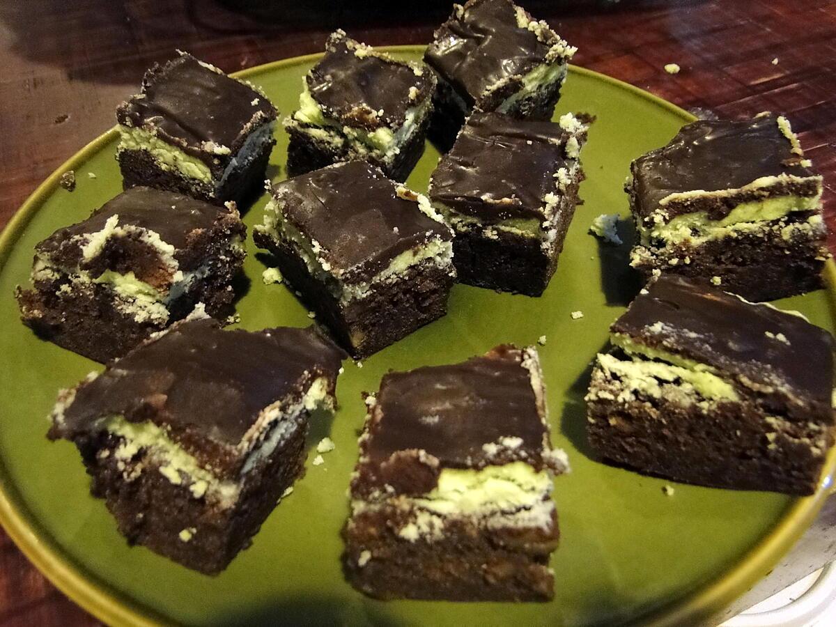 recette Brownies crème de menthe