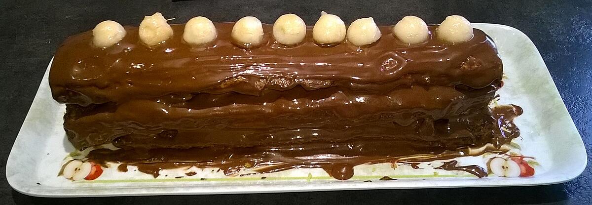 recette bûche poire /chocolat