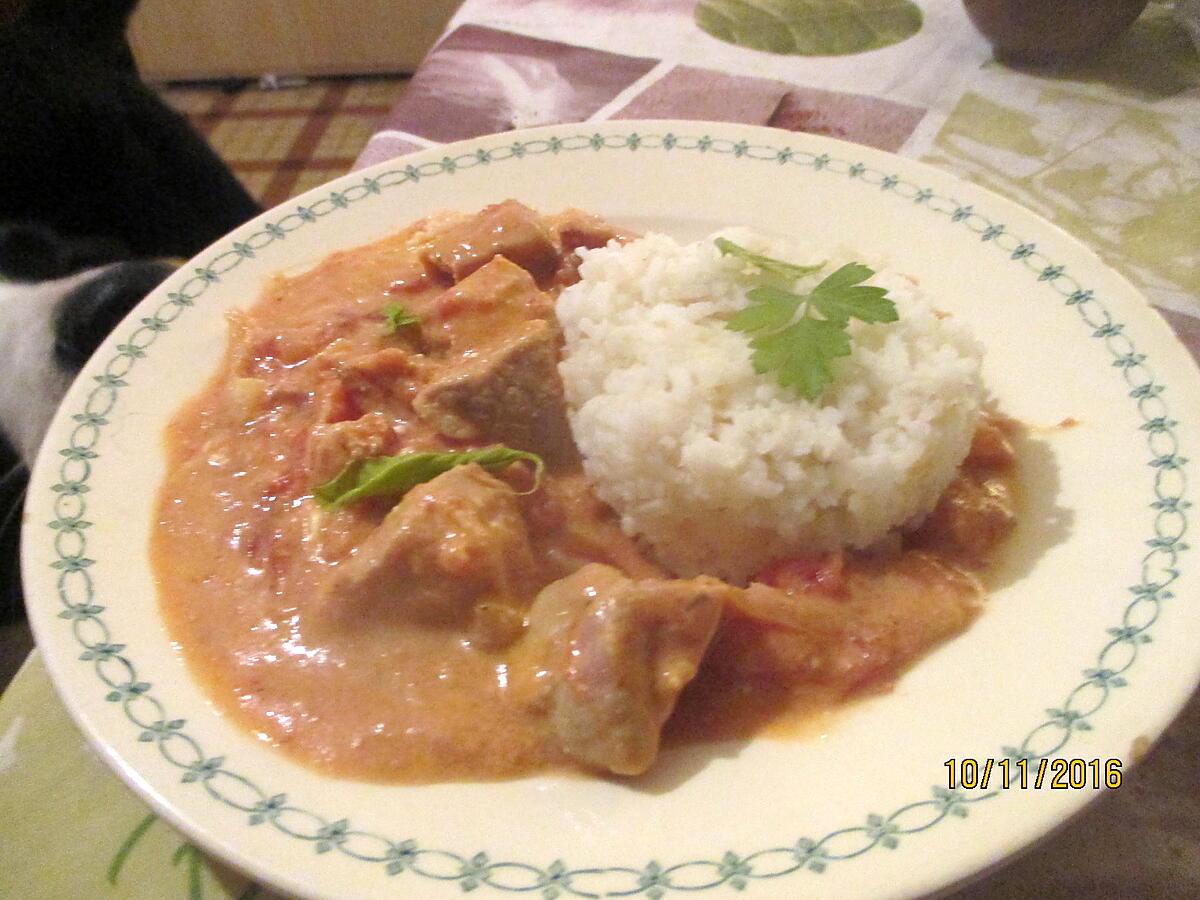 recette Sauté de porc Curry à l'ananas