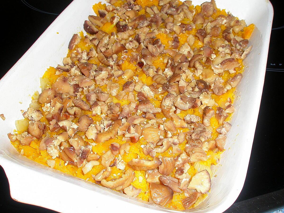 recette Crumble de butternut aux chataîgnes