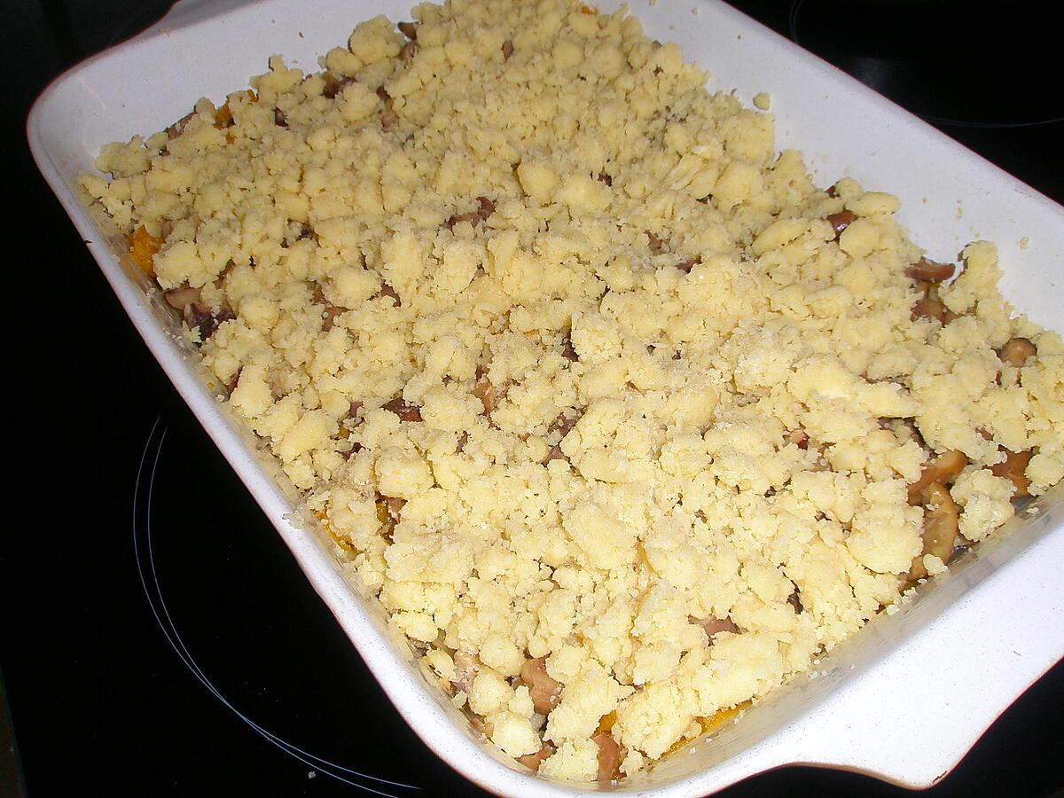 recette Crumble de butternut aux chataîgnes