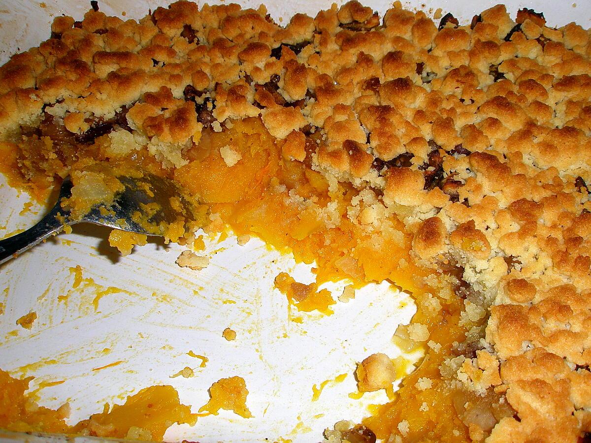 recette Crumble de butternut aux chataîgnes