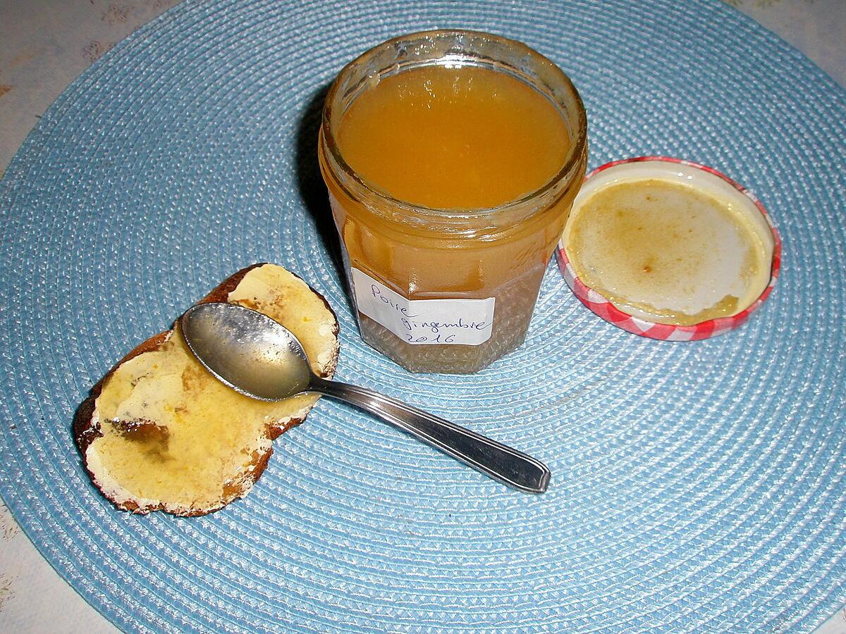 recette Confiture de poires au gingembre