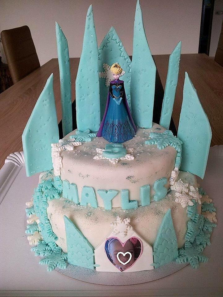 Gâteau anniversaire Reine des neiges : 4 ans Claire – Gourmandelices