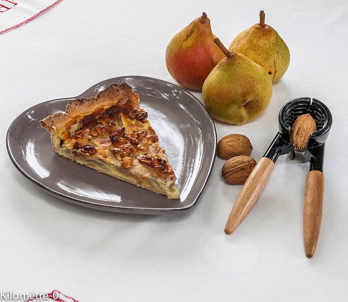 recette Tarte aux poires et aux noix