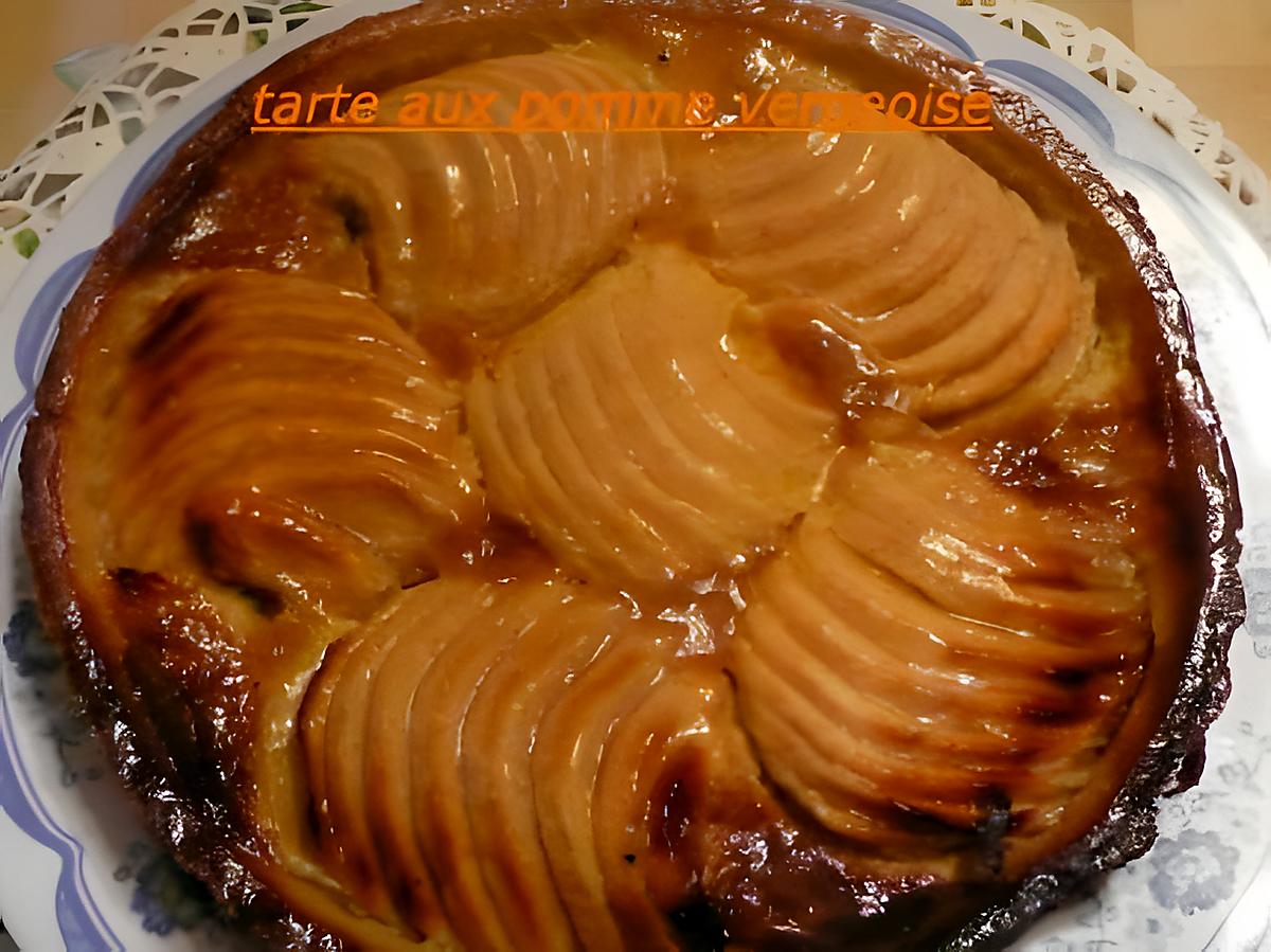 recette TARTE AU POMME A LA VERGEOISE