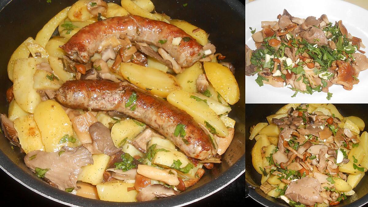 recette POELEE CAMPAGNARDE DE POMMES DE TERRE ET CHAMPIGNONS