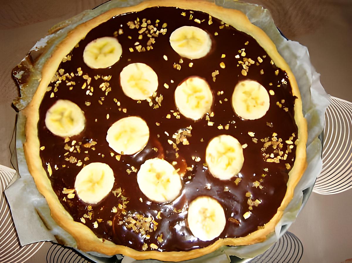 recette tarte banane chocolat
