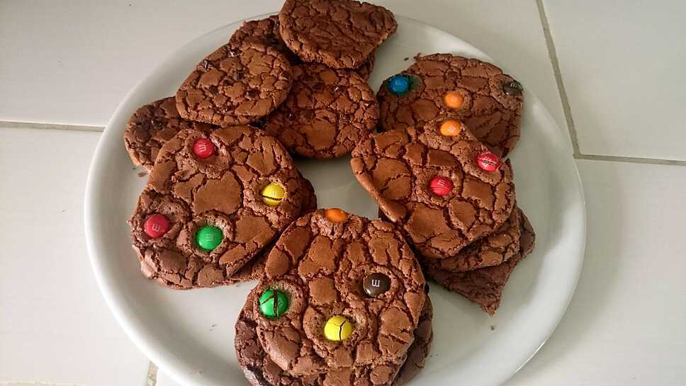 recette Cookies choco m&m's