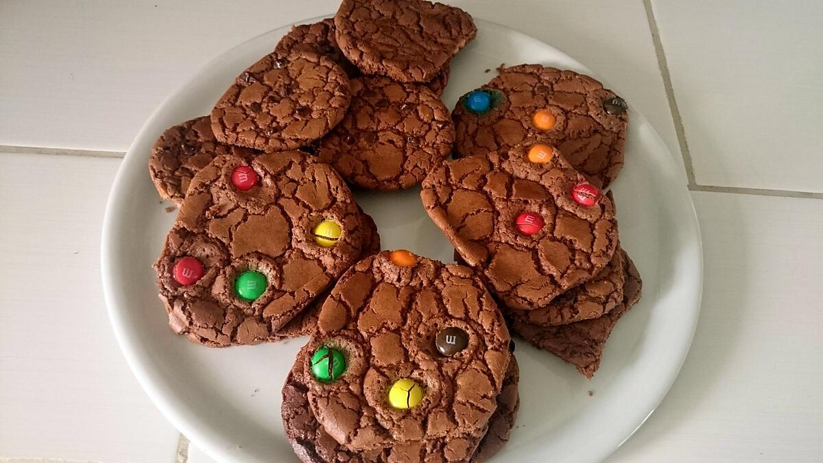 recette Cookies choco m&m's