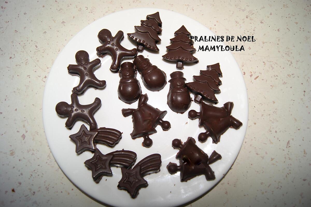 recette Pralines à la crème de poires et aux Noisettes/Pistache