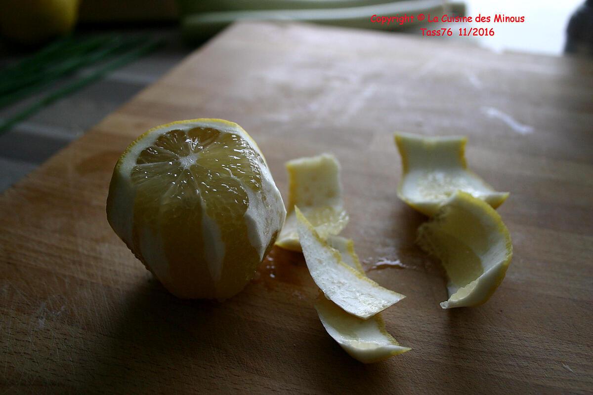recette St. Jacques à la Fondue de Poireaux et suprêmes de Citron