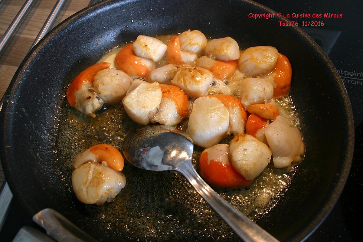 recette St. Jacques à la Fondue de Poireaux et suprêmes de Citron