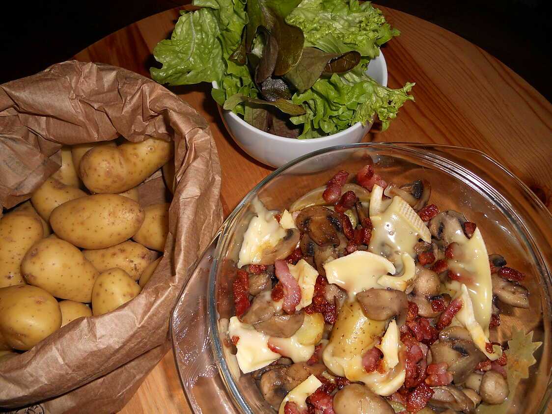 Recette de Pommes de terre au reblochon