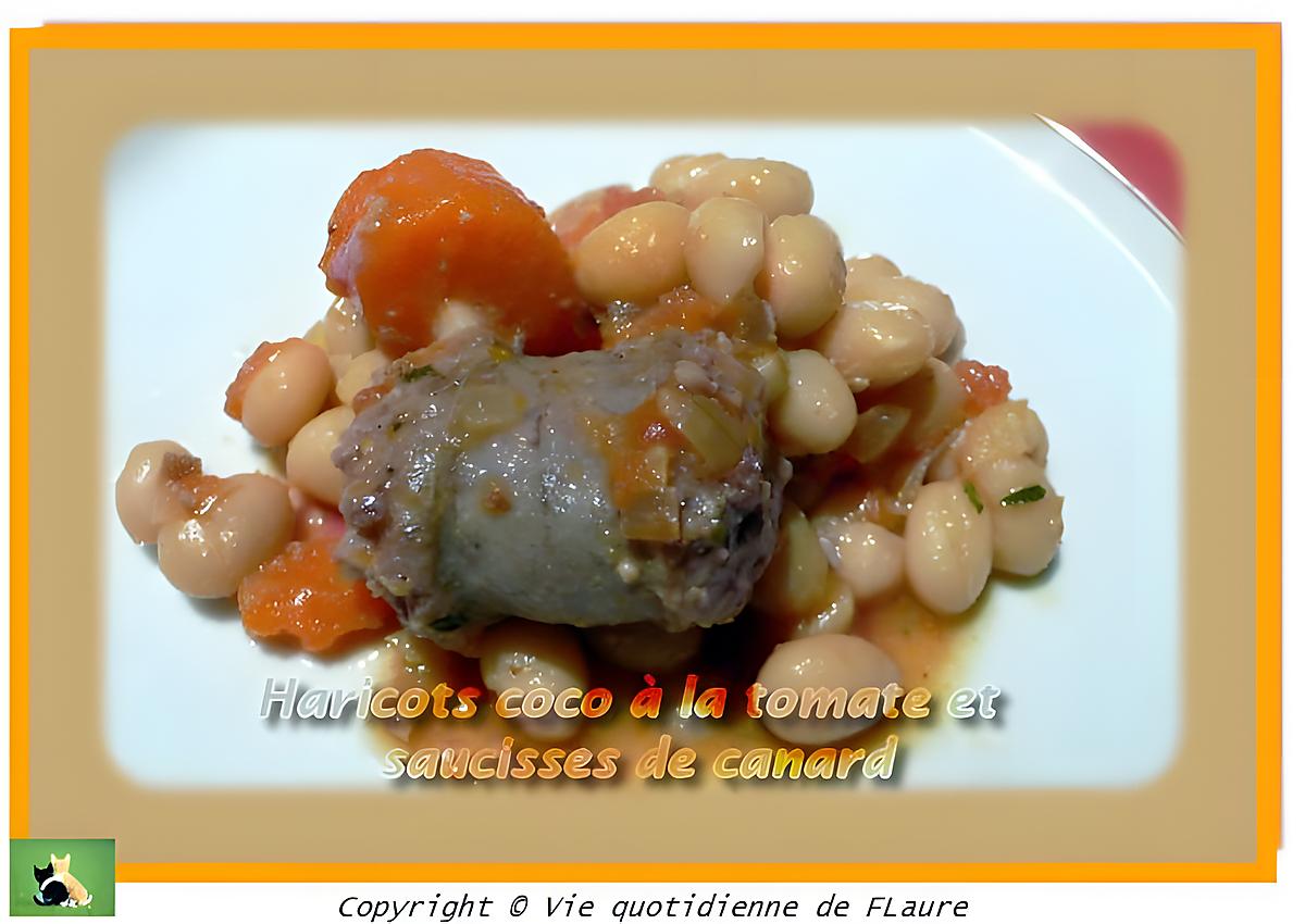 recette Haricots coco à la tomate et saucisses de canard