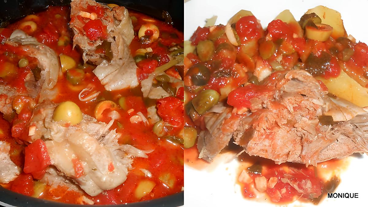 recette TETE DE VEAU SAUCE TOMATE