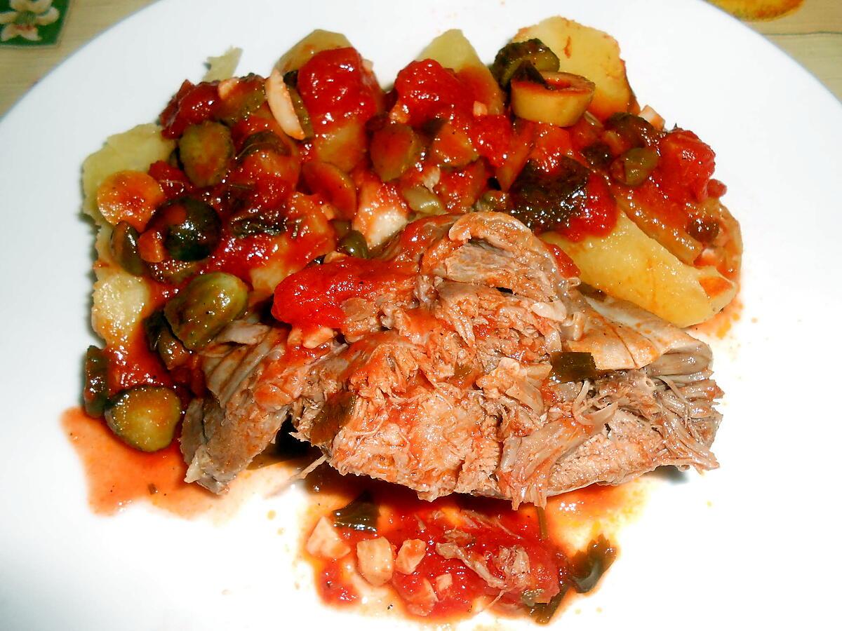 recette TETE DE VEAU SAUCE TOMATE