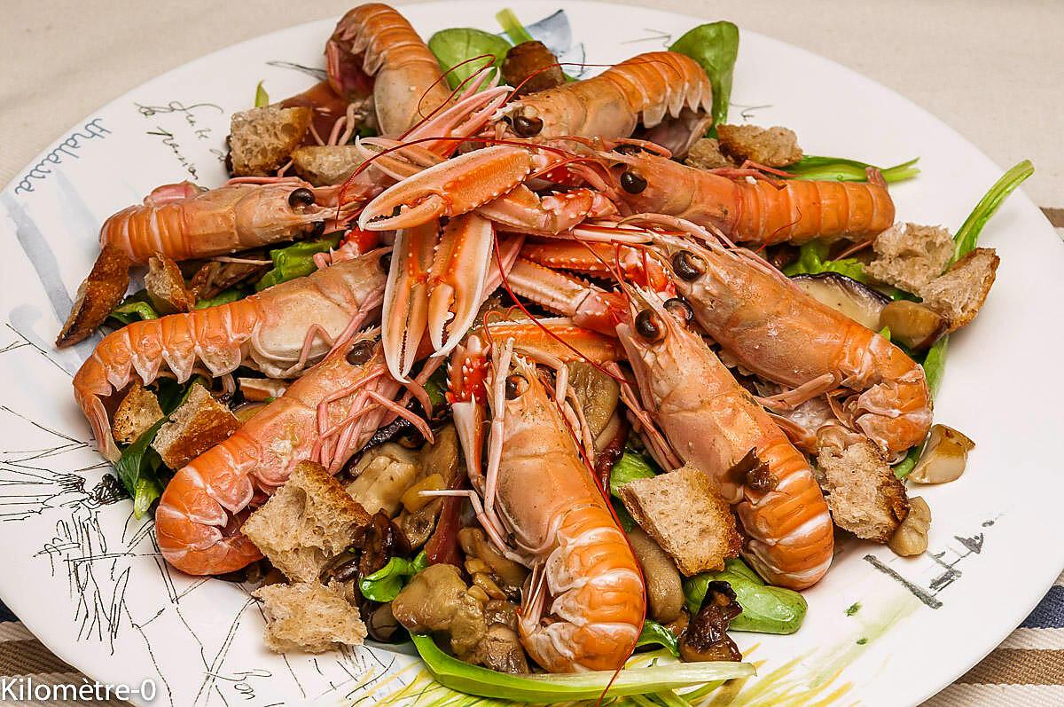 recette Langoustines aux cèpes