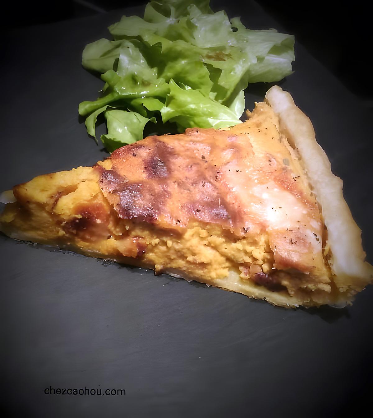 recette Tarte à la patate douce et bacon