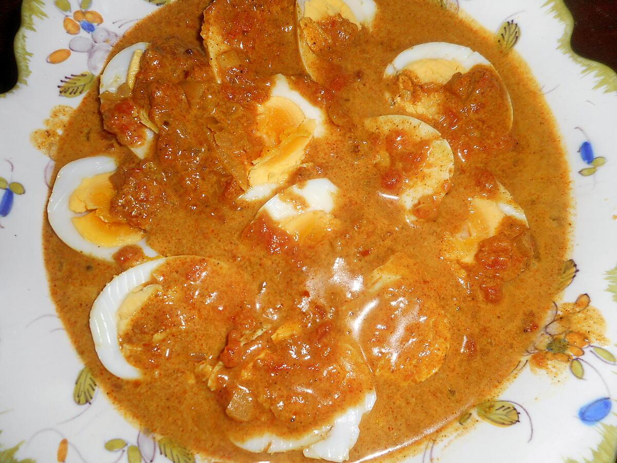 recette Oeuf dur au curry