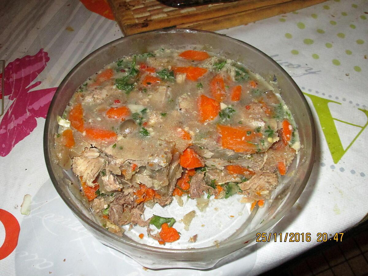 recette langue de porc  en gelée ,recette de  mamyloula