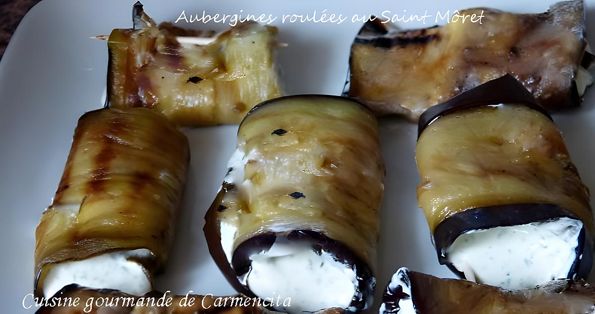 recette Aubergines roulées au Saint Morêt