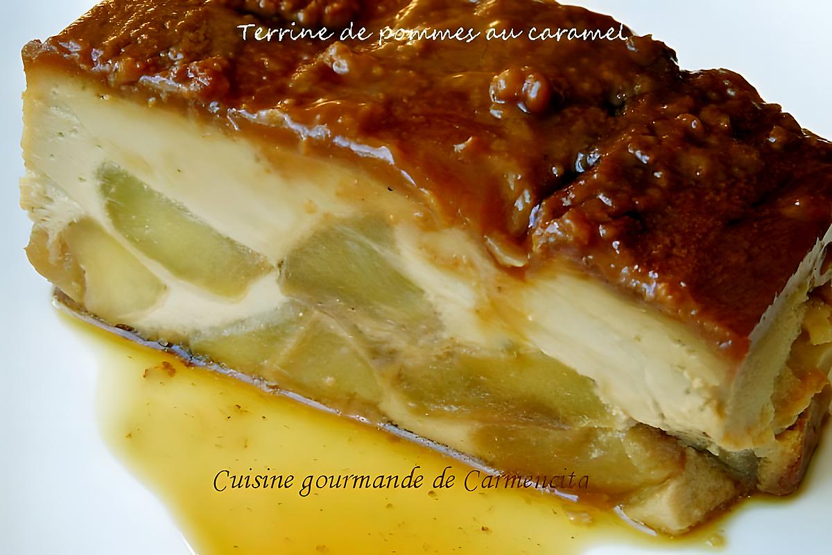 recette Terrine de pommes au caramel