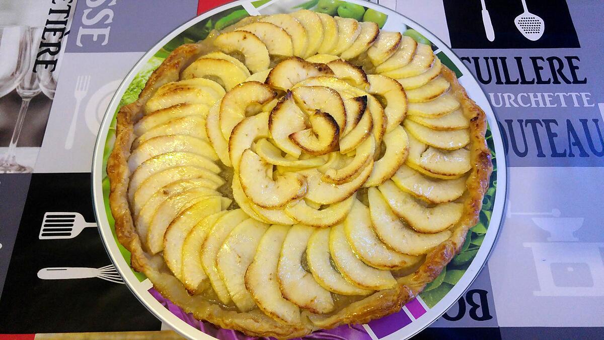 recette Tarte pommes et bananes  au miel façon Lauranou