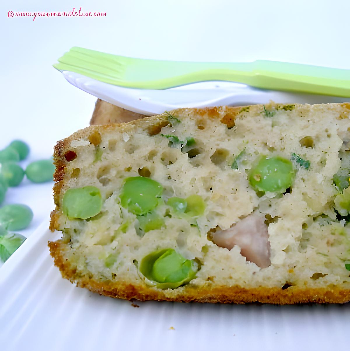 recette Cake aux petits pois et pignons de pin