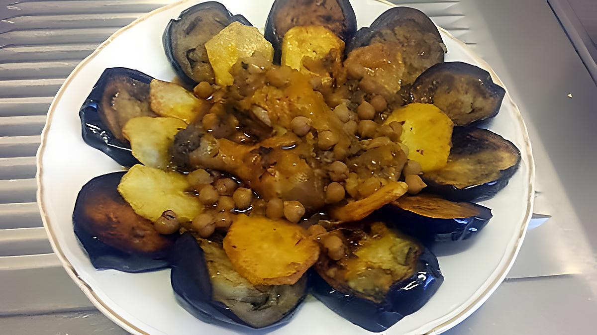 recette BRANIYA (RAGOÛT D'AUBERGINES AU POULET)